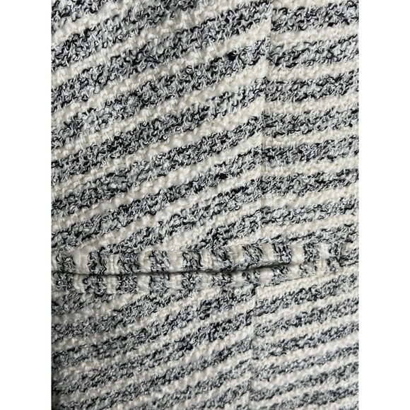 Lucky Brand Gray White Striped Knit Blazer Size M - Picture 13 of 14
